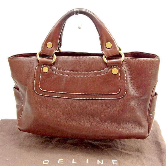 Celine Leather Bordeaux Boogie Handbag - Picture 1 of 6